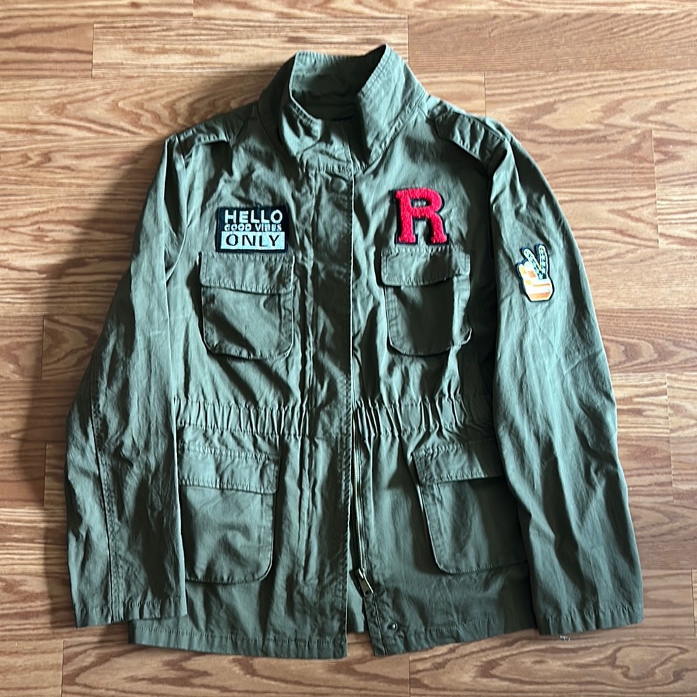 Love Tree Green Utility Jacket